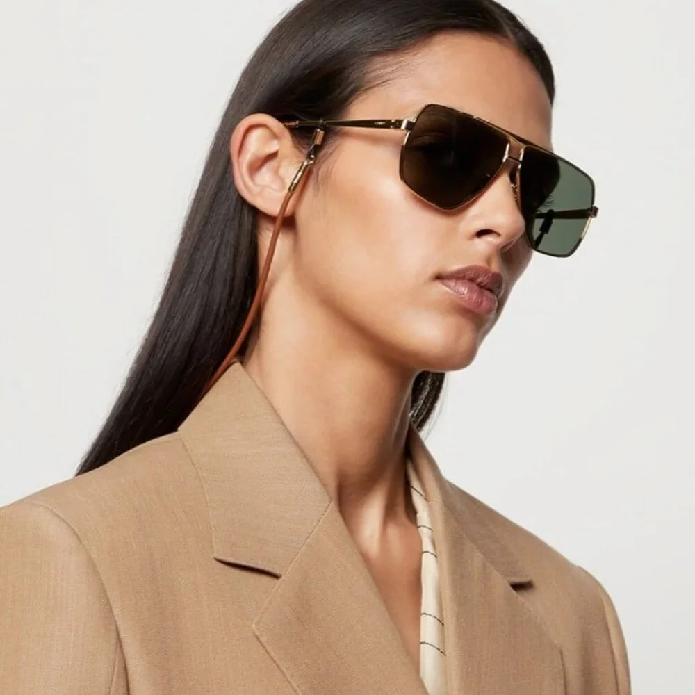 Celine CL40246U-Y 30N BRAND NEW Sunglasses Gold Green Aviator Unisex - Picture 13 of 15